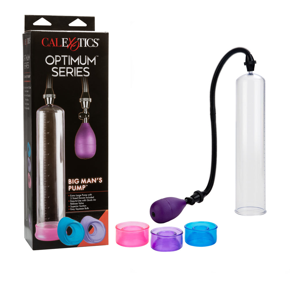 Optimum Series Big Man's Pump Clear | 716770021854 | Discreet Personal Wellness