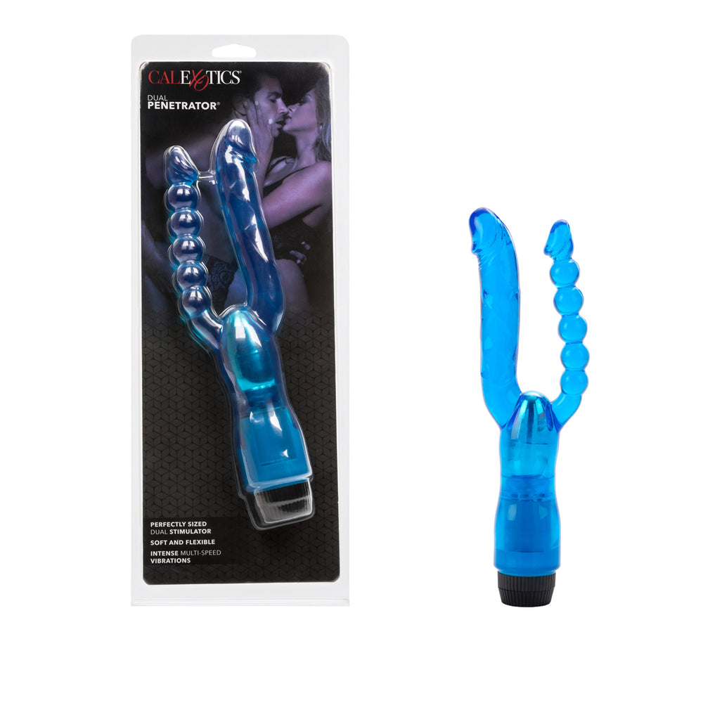 Dual Penetrator Vibrator Blue | 716770024848 | Discreet Personal Wellness