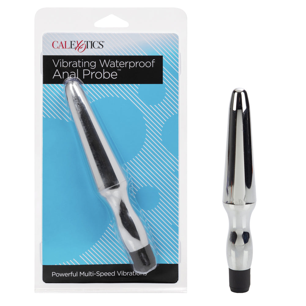 Vibrating Waterproof Anal Probe Silver | 716770030382 | Discreet Personal Wellness