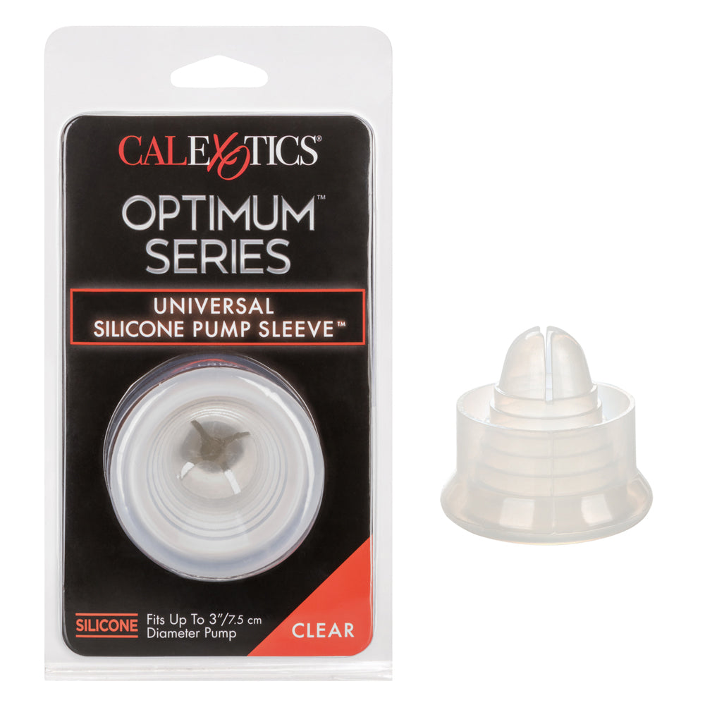 Optimum Series Universal Silicone Pump Sleeve Clear | 716770060136 | Discreet Personal Wellness
