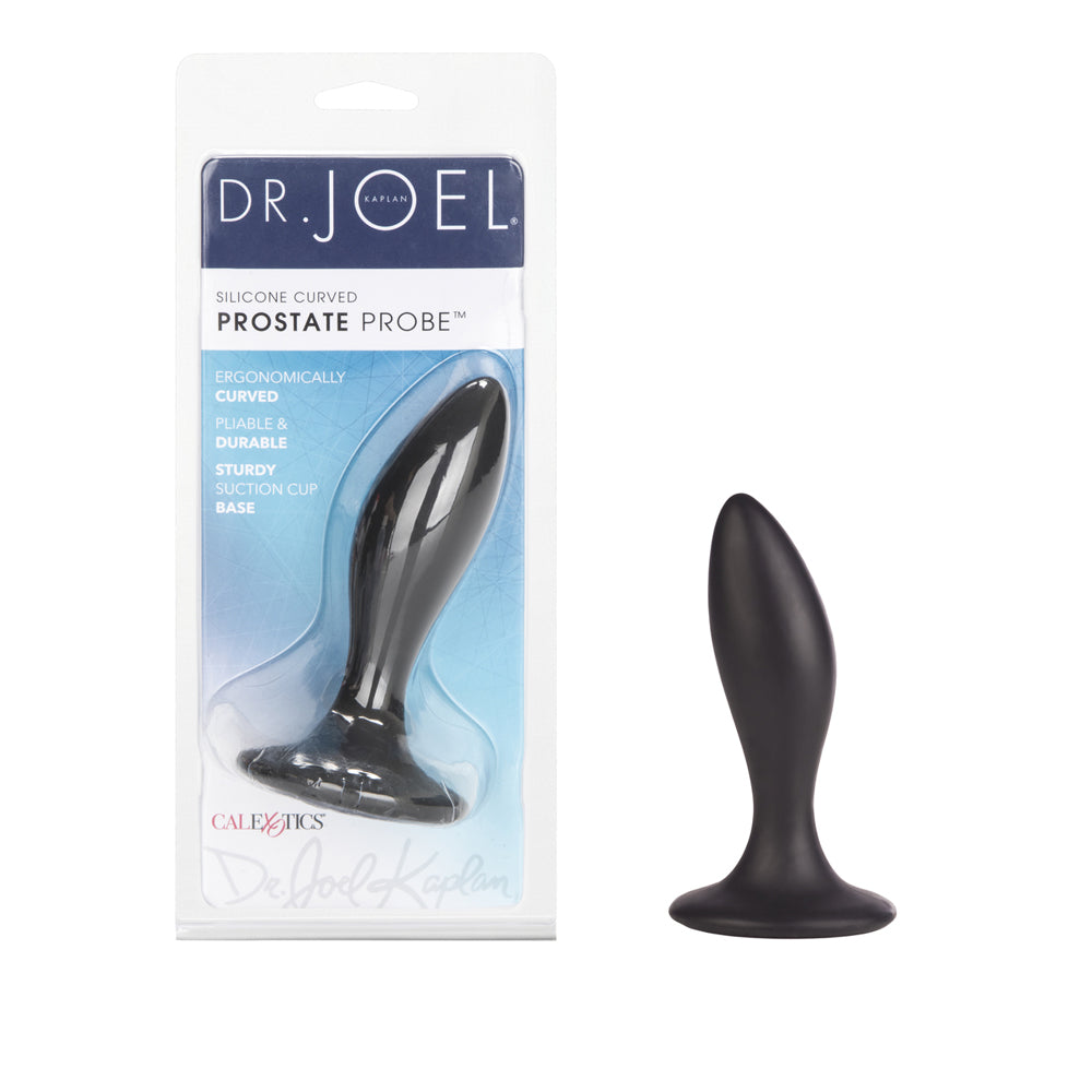 Dr. Joel Kaplan Silicone Curved Prostate Probe Black | 716770075468 | Discreet Personal Wellness