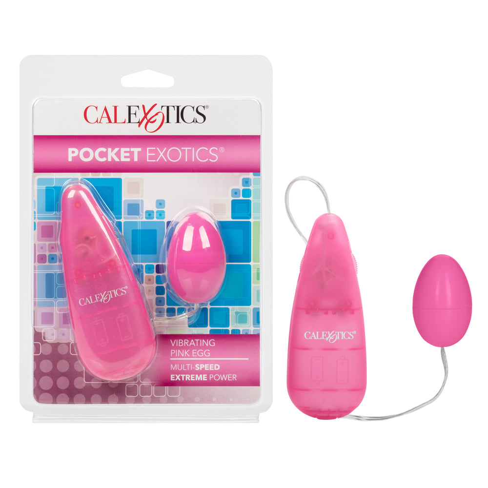 Pocket Exotics Vibrating Pink Egg Pink | 716770080462 | Discreet Personal Wellness