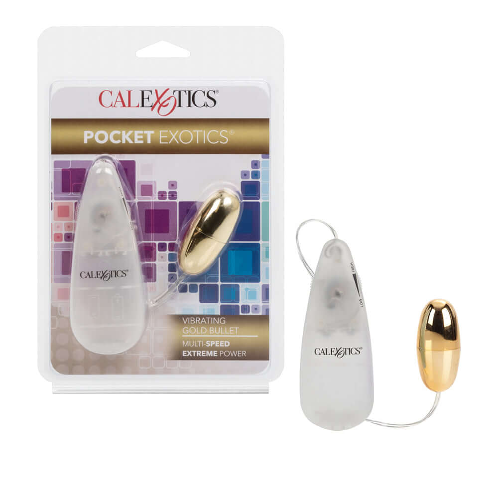 Pocket Exotics Vibrating Gold Bullet Gold | 716770080479 | Discreet Personal Wellness