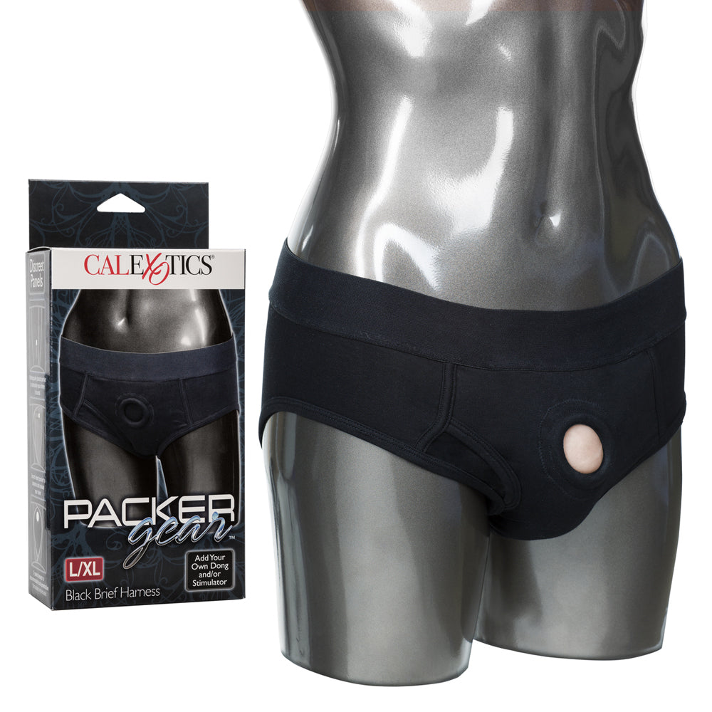 Packer Gear Black Brief Harness L/XL | 716770081384 | Discreet Personal Wellness