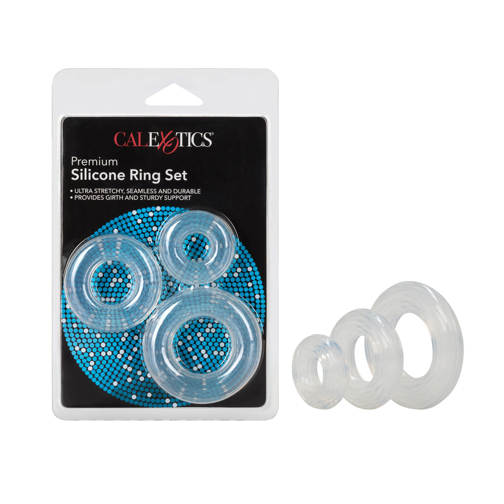 Premium Silicone Ring Set Clear | 716770087799 | Discreet Personal Wellness