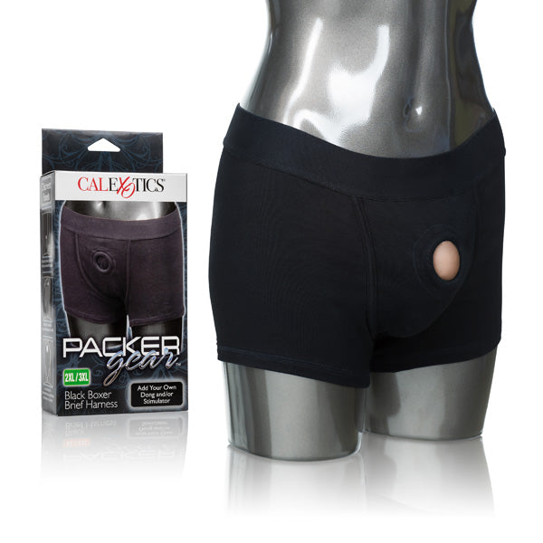 Packer Gear Black Boxer Brief Harness 2Xl/3Xl | 716770092212 | Discreet Personal Wellness