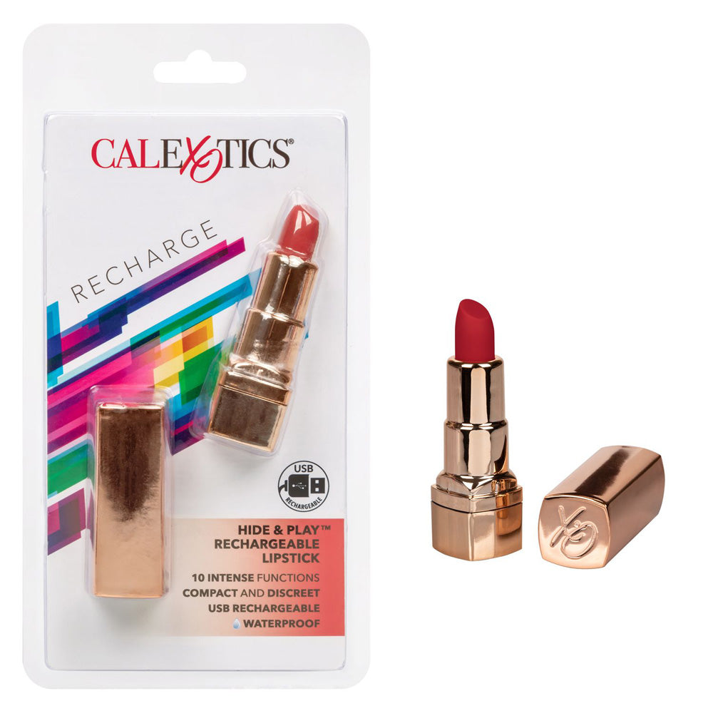 Hide & Play Rechargeable Lipstick Red | 716770093660 | Discreet Personal Wellness