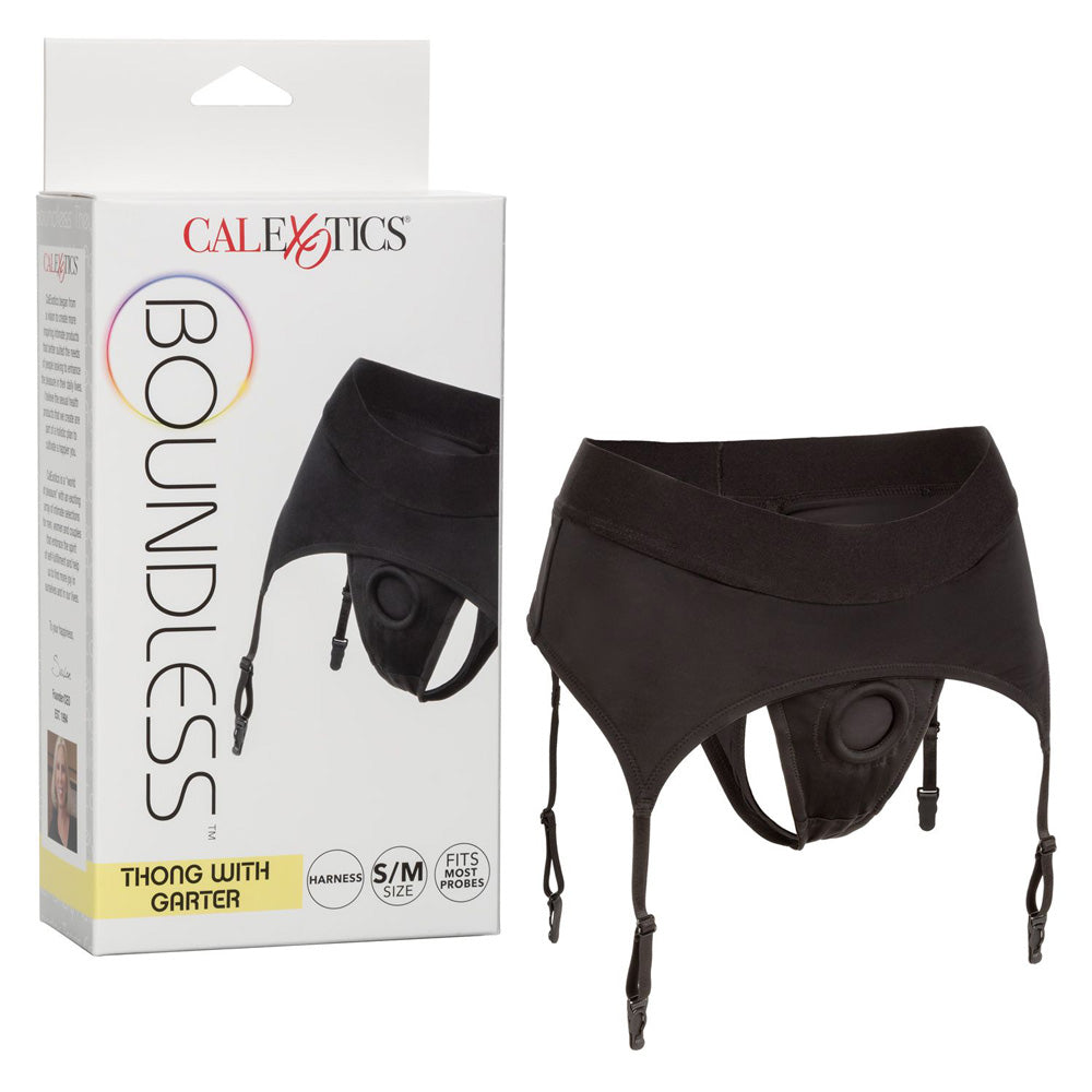 Boundless Thong With Garter S/M | 716770096289 | Discreet Personal Wellness