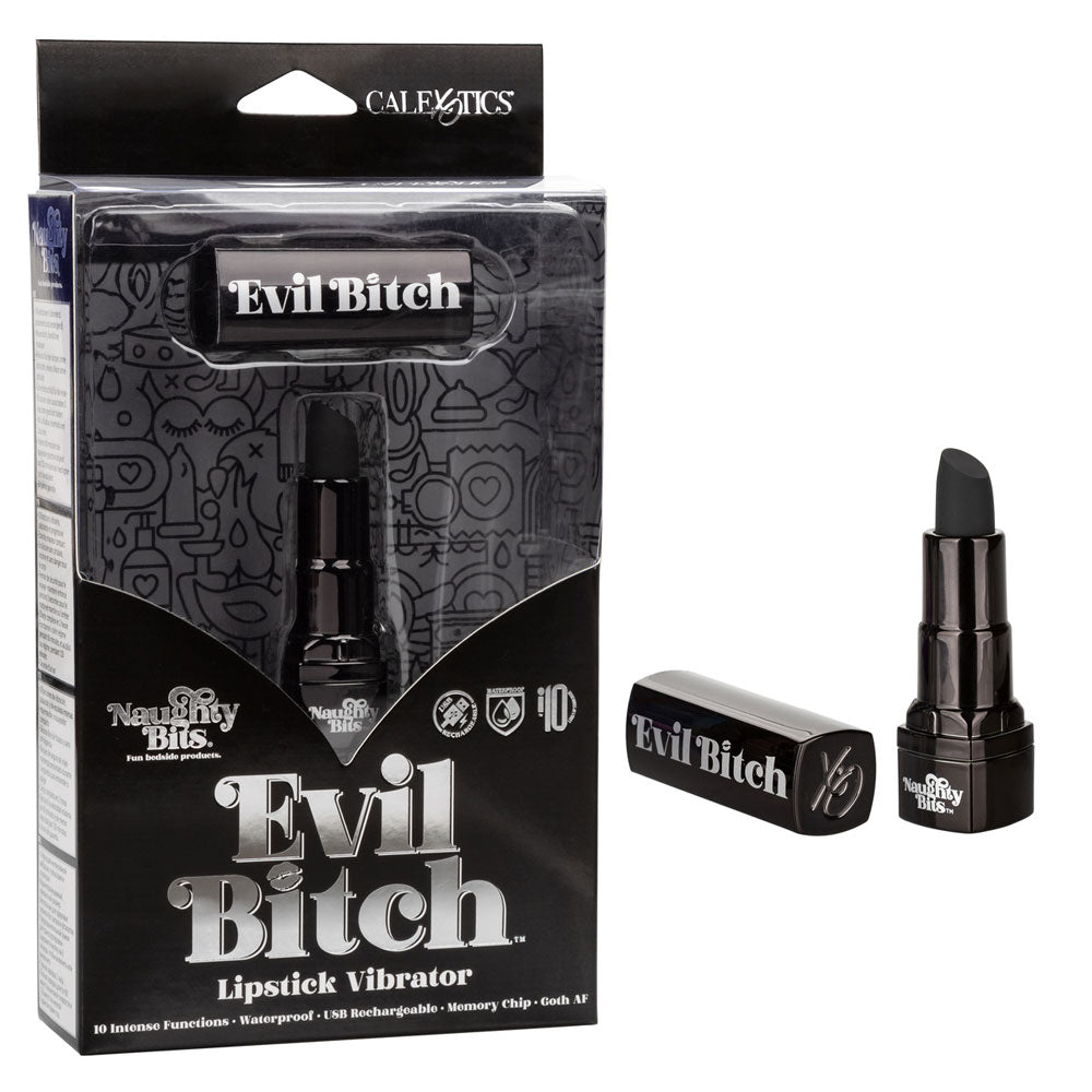 Naughty Bits Evil Bitch Lipstick Vibrator | 716770101266 | Discreet Personal Wellness