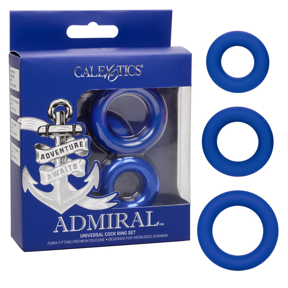 Admiral Universal Penis Ring Set | 716770101396 | Discreet Personal Wellness