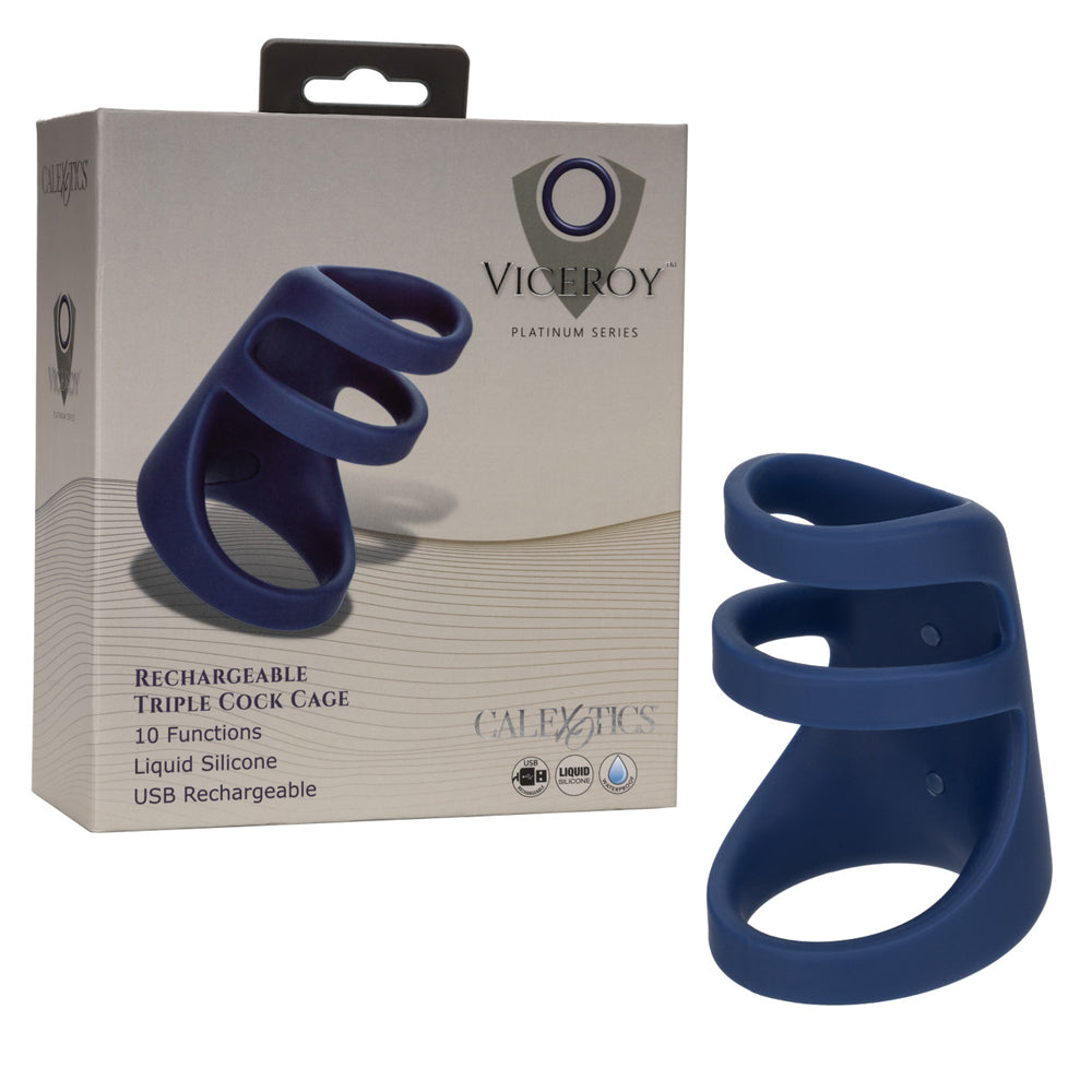 Viceroy Rechargeable Triple Penis Cage | 716770102607 | Discreet Personal Wellness