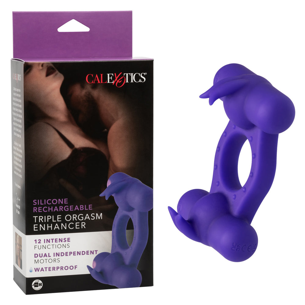 Silicone Rechargeable Triple Orgasm Enhancer | 716770104441 | Discreet Personal Wellness