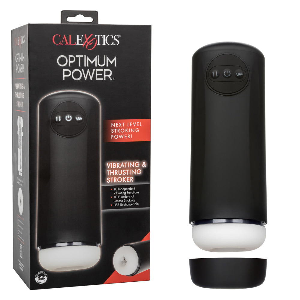 Optimum Power Vibrating & Thruster Stroker | 716770106315 | Discreet Personal Wellness