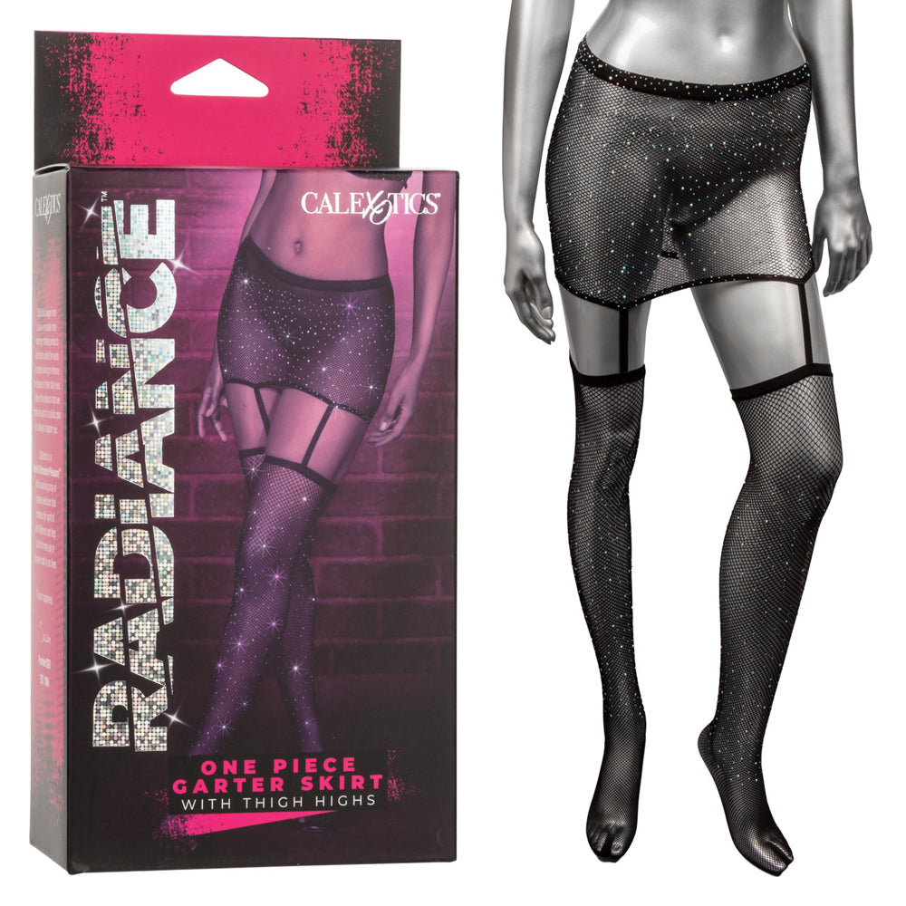 Radiance One Piece Garter Skirt With Thigh Highs | 716770107220 | Discreet Personal Wellness