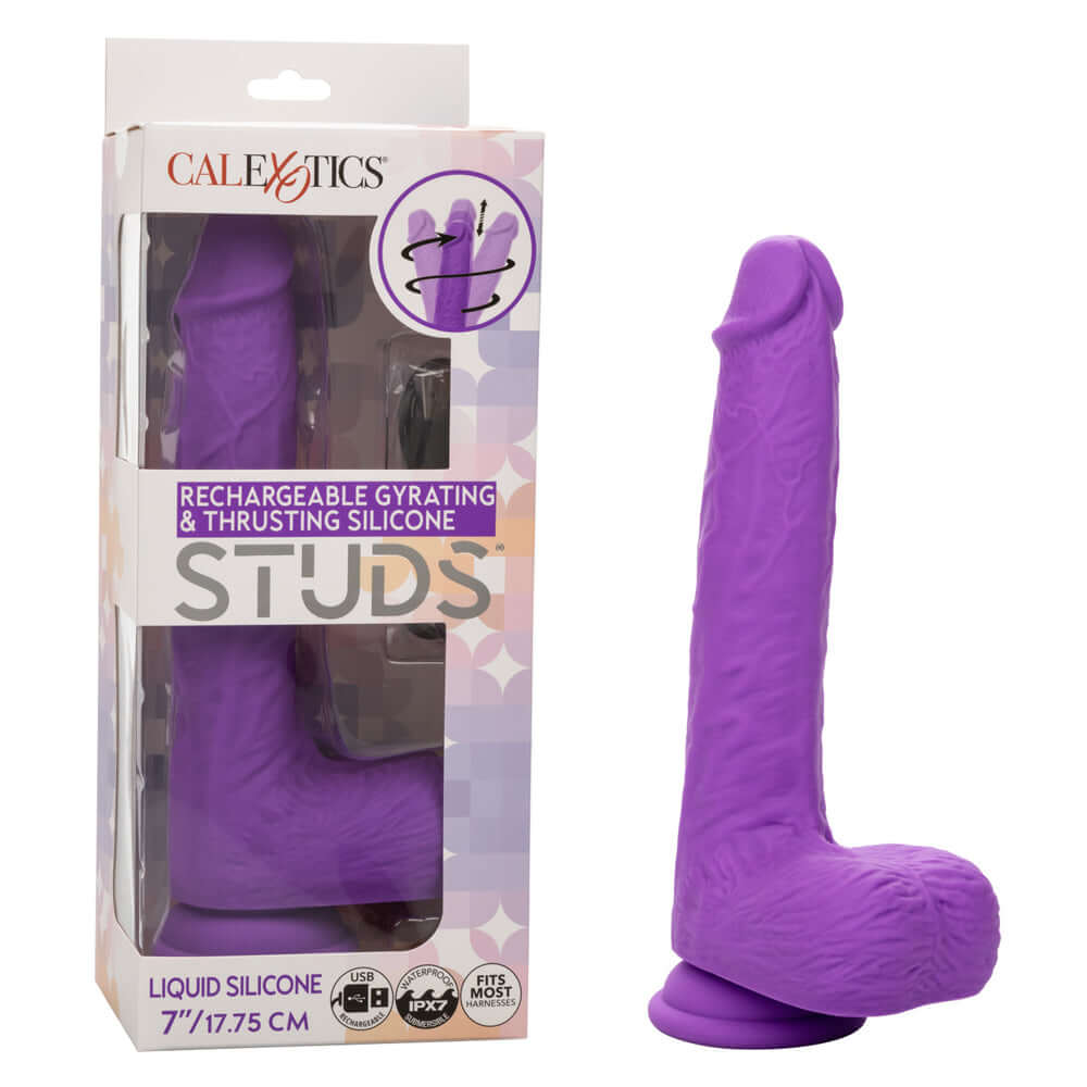 Rechargeable Gyrating & Thrusting Silicone Studs | 716770108586 | Discreet Personal Wellness