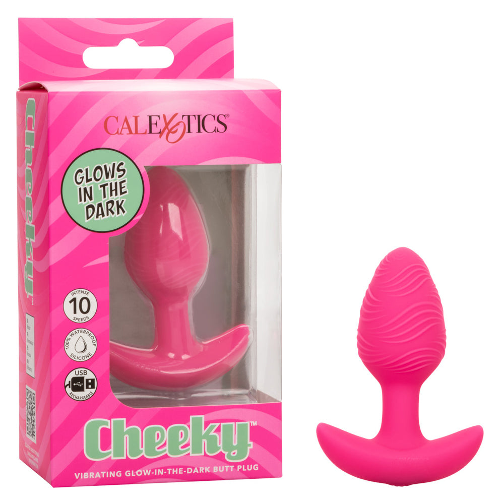 Cheeky Vibrating Glow-In-The-Dark Butt Plug | 716770108746 | Discreet Personal Wellness