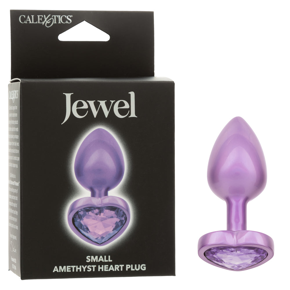 Jewel Small Amethyst Heart Plug | 716770111920 | Discreet Personal Wellness