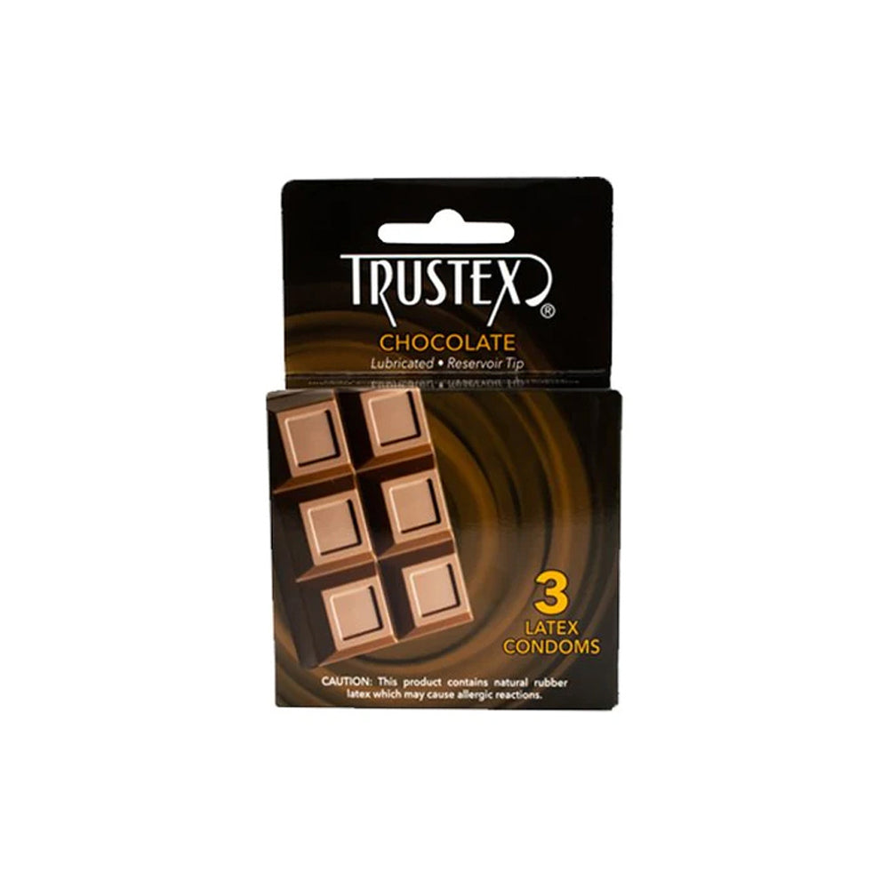 Trustex Chocolate Flavored Condoms 3Pk | 726893112414 | Discreet Personal Wellness