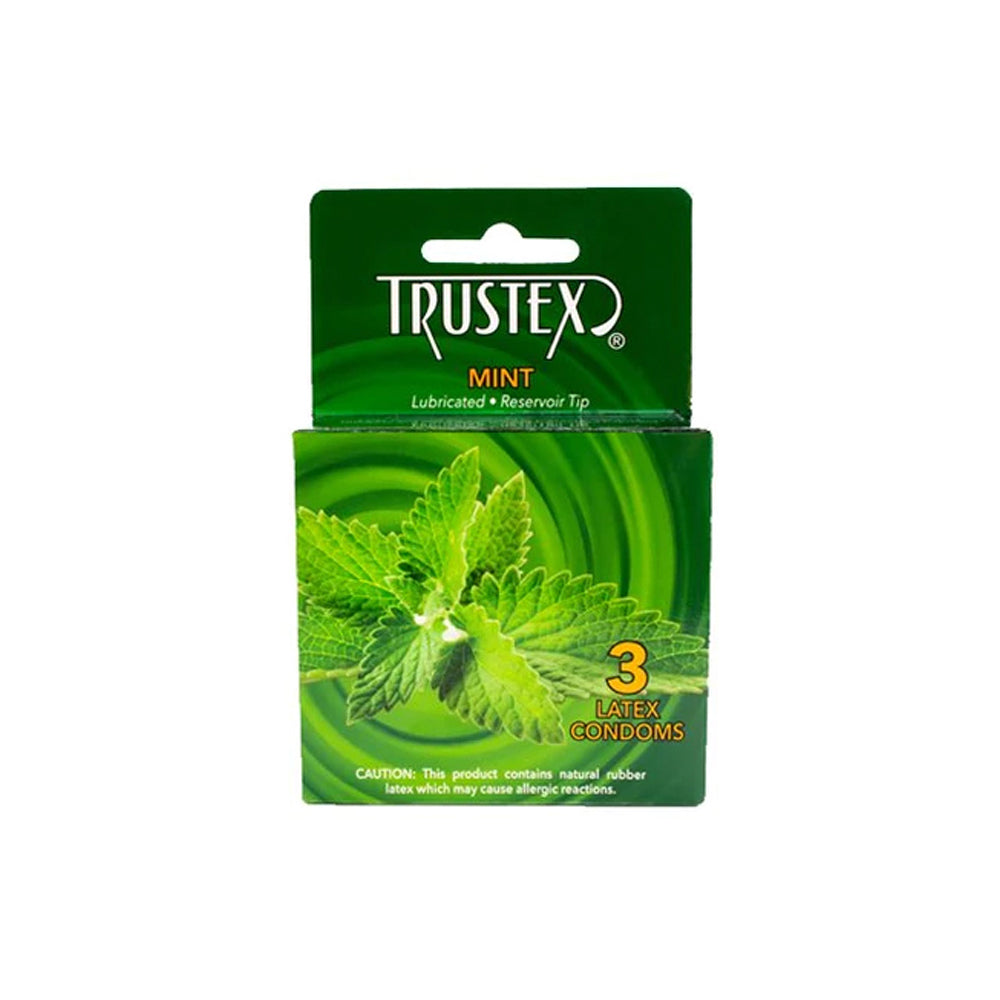 Trustex Mint Flavored Condom 3Pk | 726893112421 | Discreet Personal Wellness