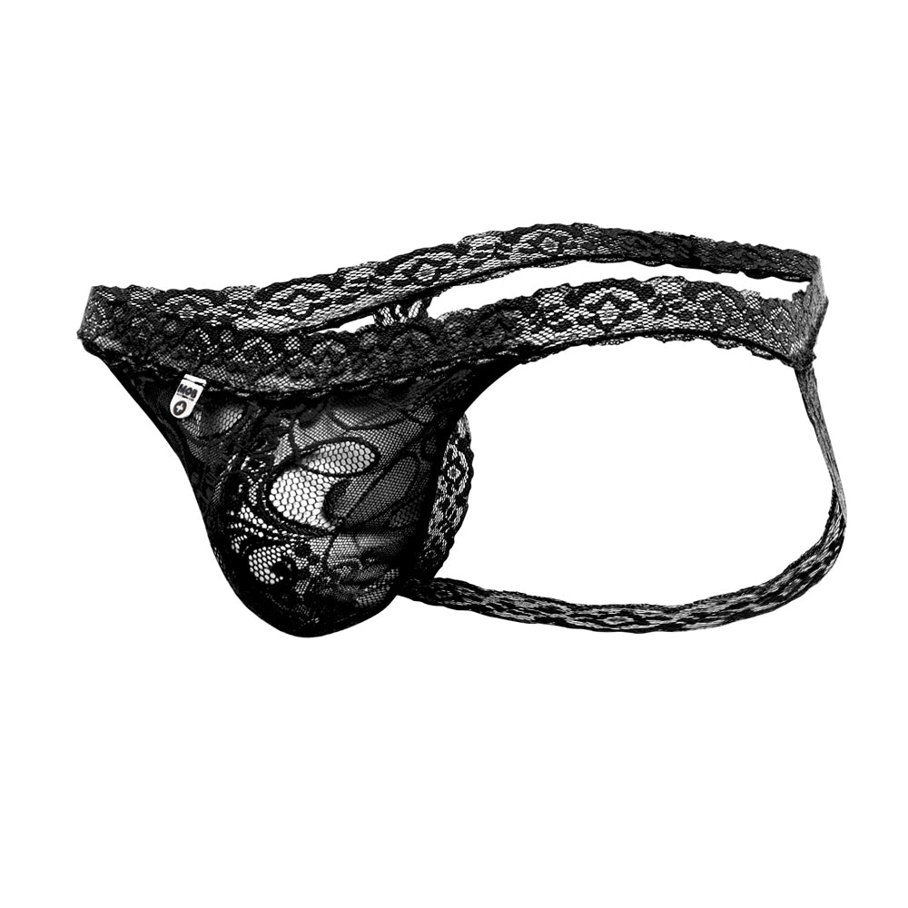 Lace Jockstrap Black S/M | 738435431563 | Discreet Personal Wellness