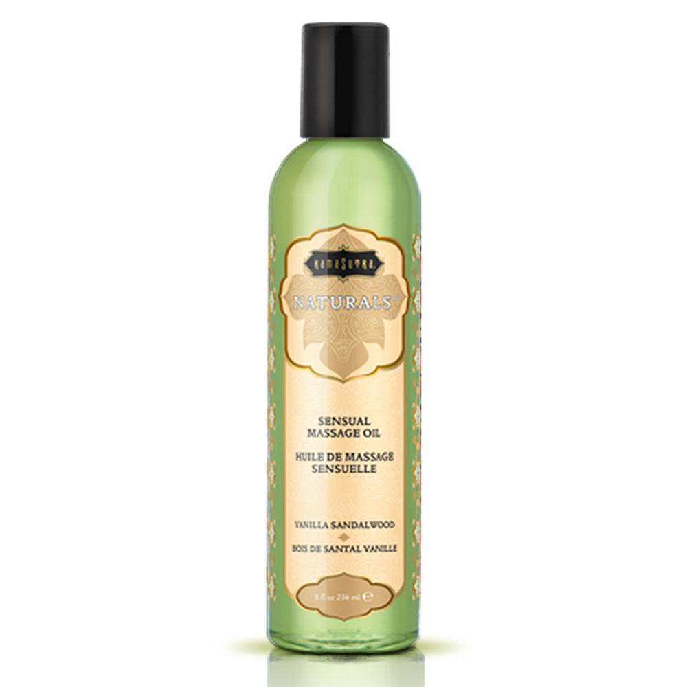 Naturals Massage Oil Vanilla Sandalwood 8 oz. | 739122102445 | Discreet Personal Wellness