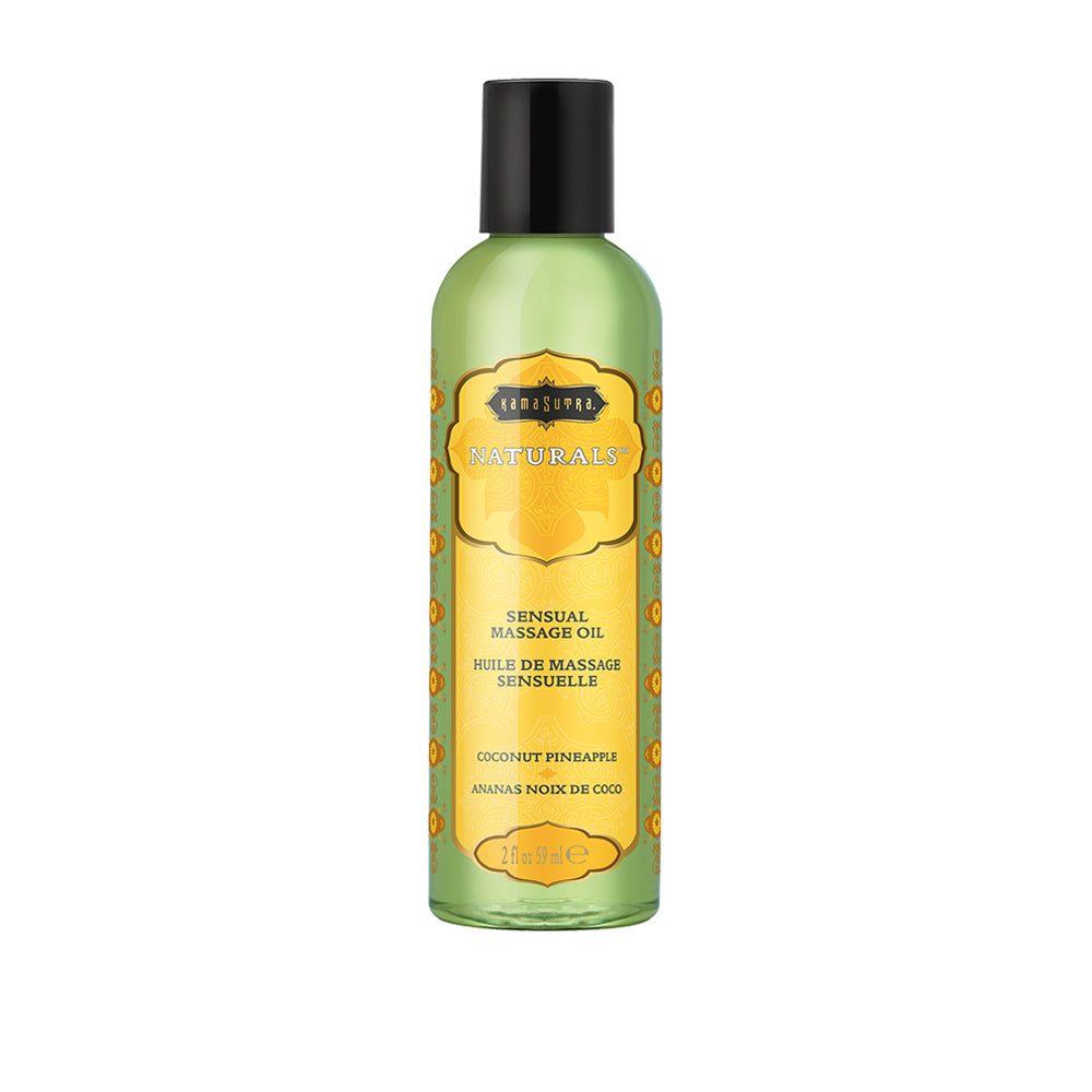 Naturals Massage Oil Coconut Pineapple 2 oz. | 739122102803 | Discreet Personal Wellness