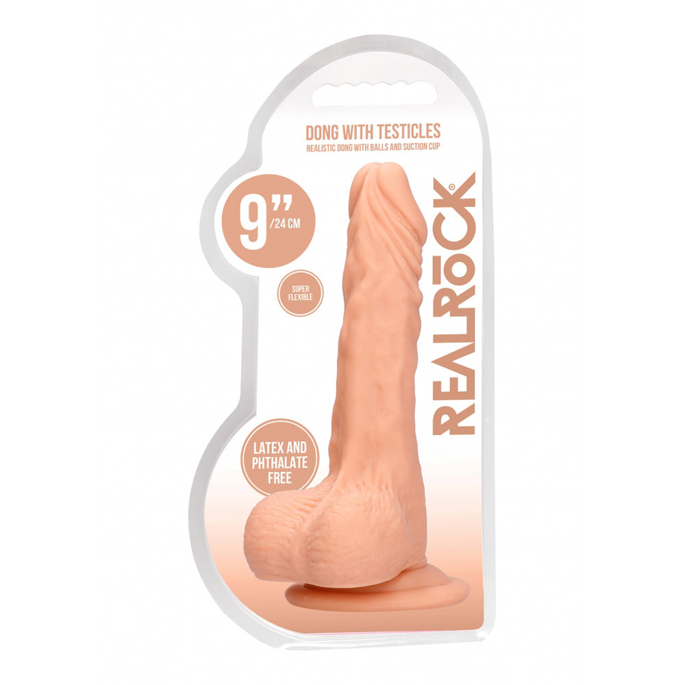 Realrock Penis With Testicles 9" Flesh | 7423522547588 | Discreet Personal Wellness