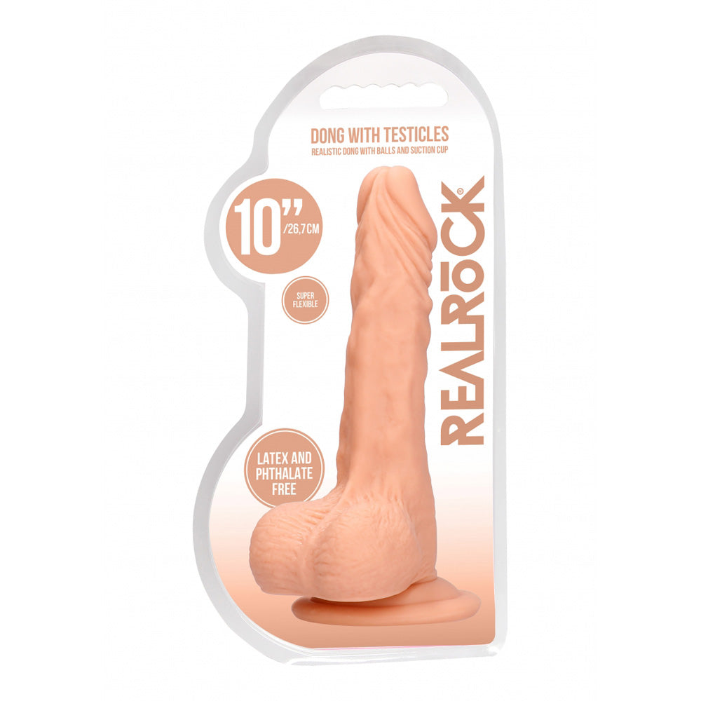 Realrock Penis With Testicles 10" Flesh | 7423522548516 | Discreet Personal Wellness