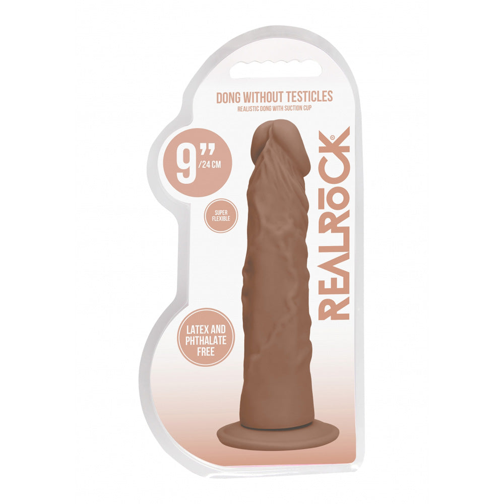 Realrock Penis Without Testicles 9" Tan | 7423522549513 | Discreet Personal Wellness