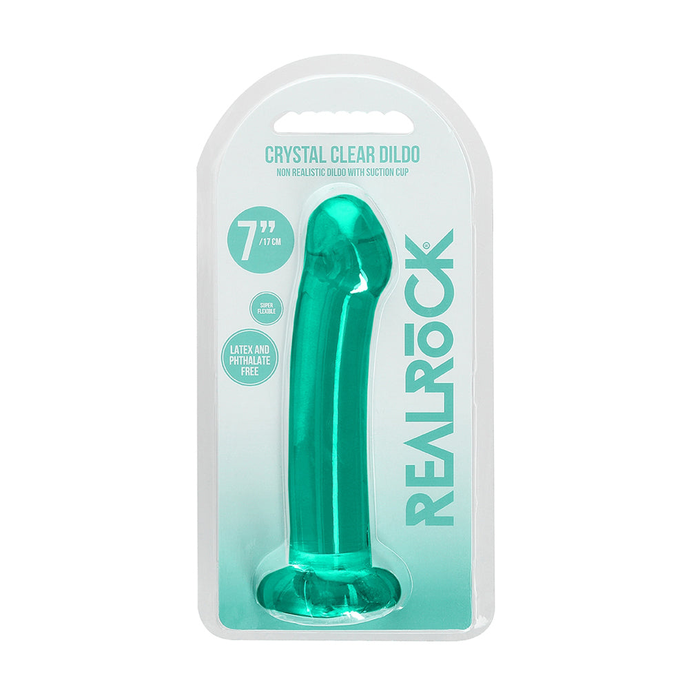 Non Realistic Dildo With Suction Cup 6.7" Turquoise | 7423522581544 | Discreet Personal Wellness