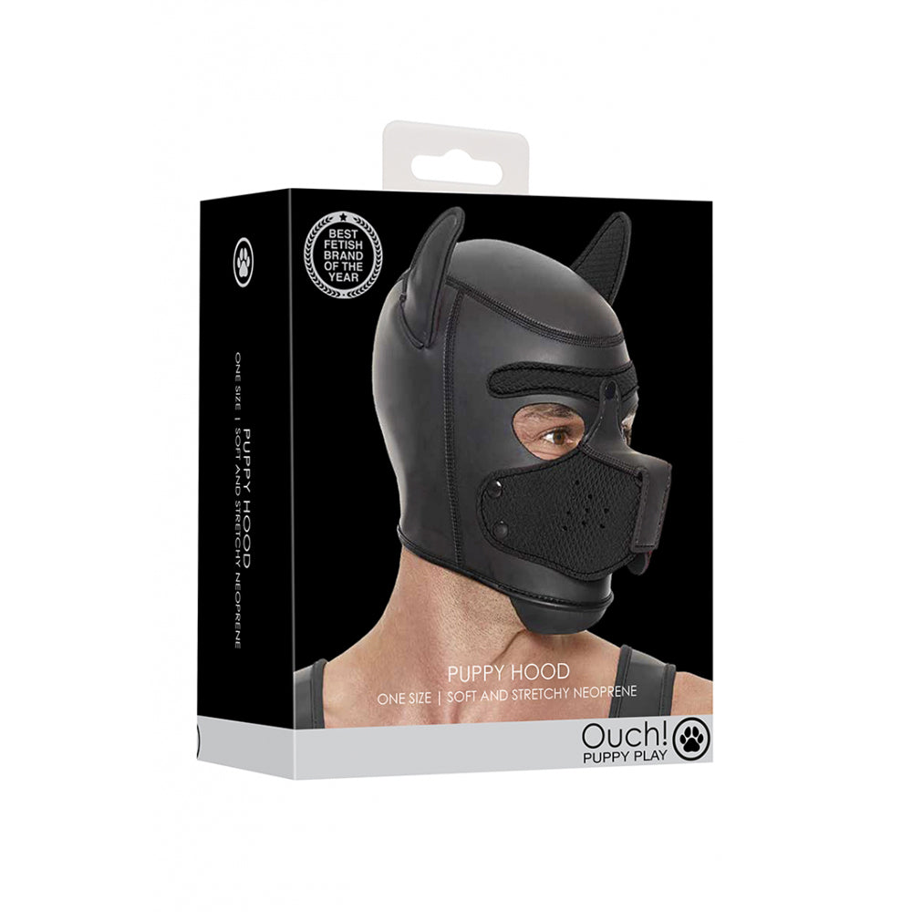 Ouch! Neoprene Puppy Hood Black | 7423522583593 | Discreet Personal Wellness