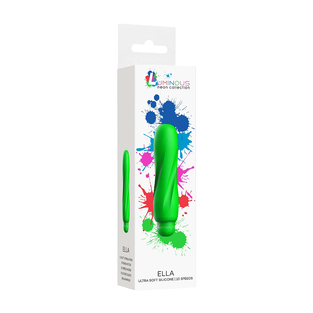 Luminous Ella Abs Bullet With Silicone Sleeve 10-Speeds Green | 7423522589502 | Discreet Personal Wellness