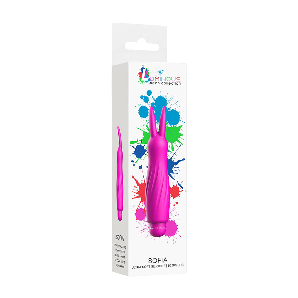 Luminous Sofia Abs Bullet With Silicone Sleeve 10-Speeds Fuchsia | 7423522590577 | Discreet Personal Wellness