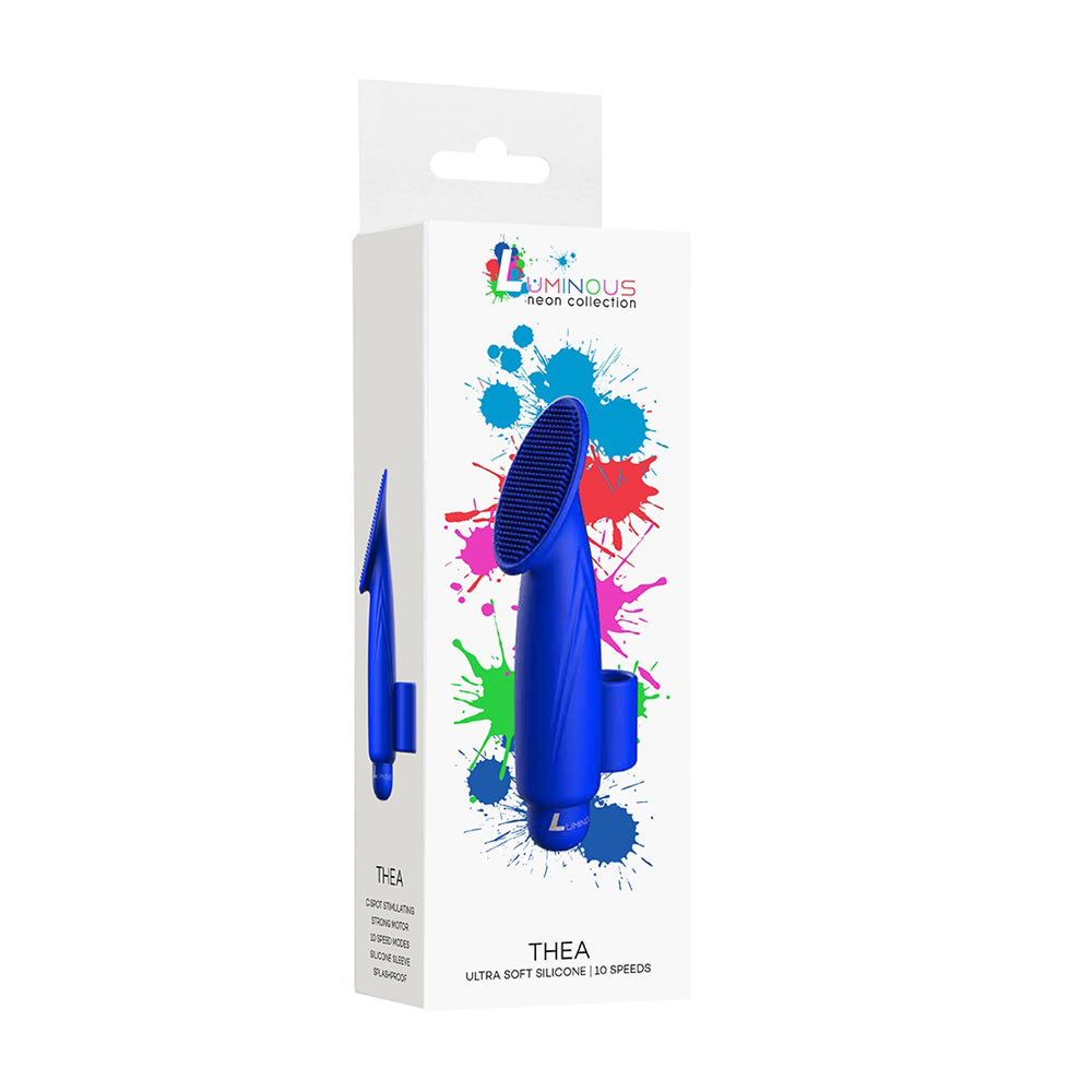 Luminous Thea Abs Bullet With Silicone Sleeve 10-Speeds Royal Blue | 7423522591512 | Discreet Personal Wellness