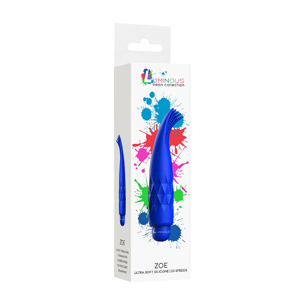 Luminous Zoe Abs Bullet With Silicone Sleeve 10-Speeds Royal Blue | 7423522591567 | Discreet Personal Wellness