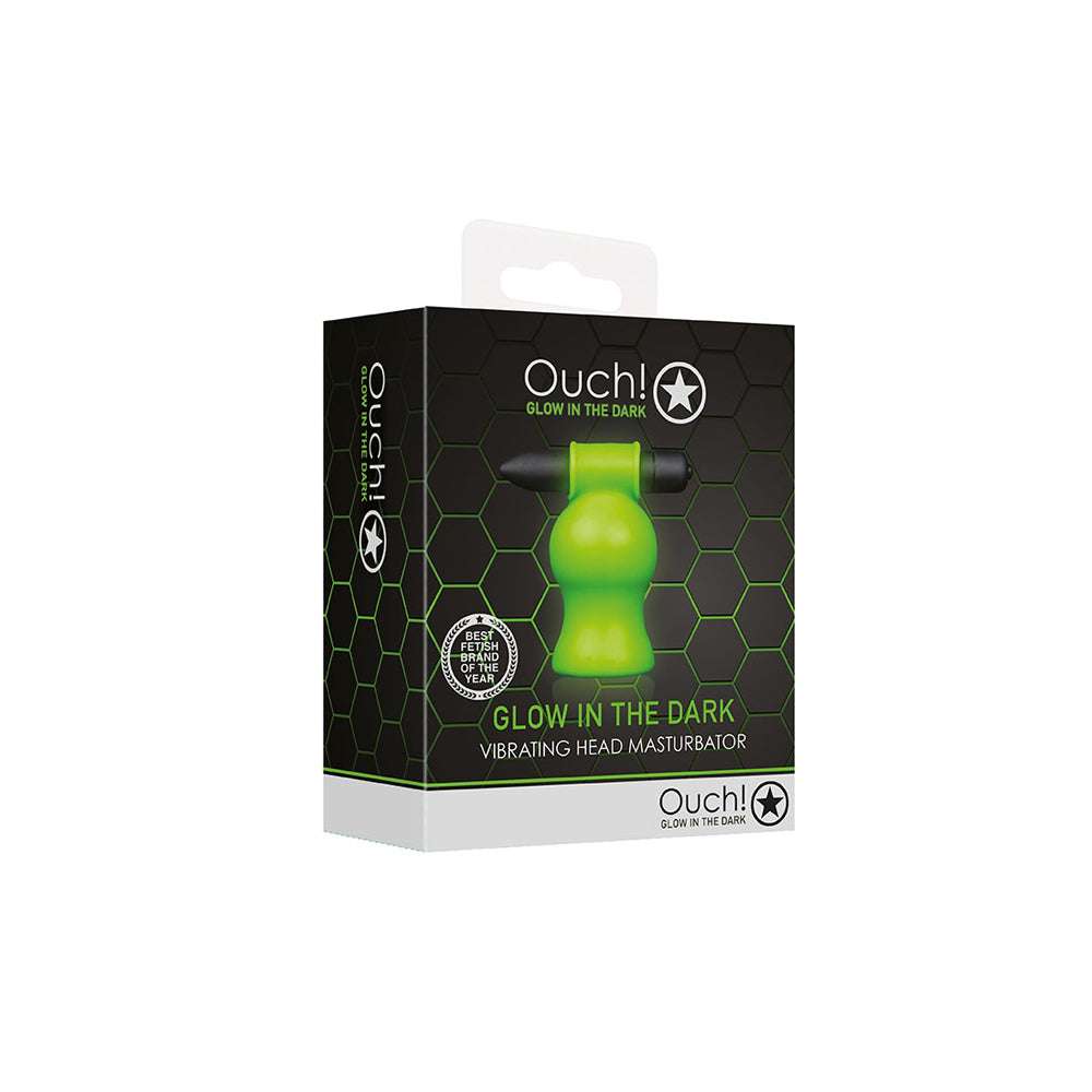 Ouch! Vibrating Head Masturbator Glow In The Dark | 7423522640692 | Discreet Personal Wellness