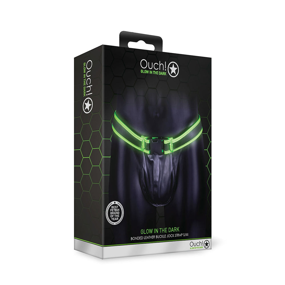 Ouch! Buckle Jock Strap Glow In The Dark S/M | 7423522649695 | Discreet Personal Wellness