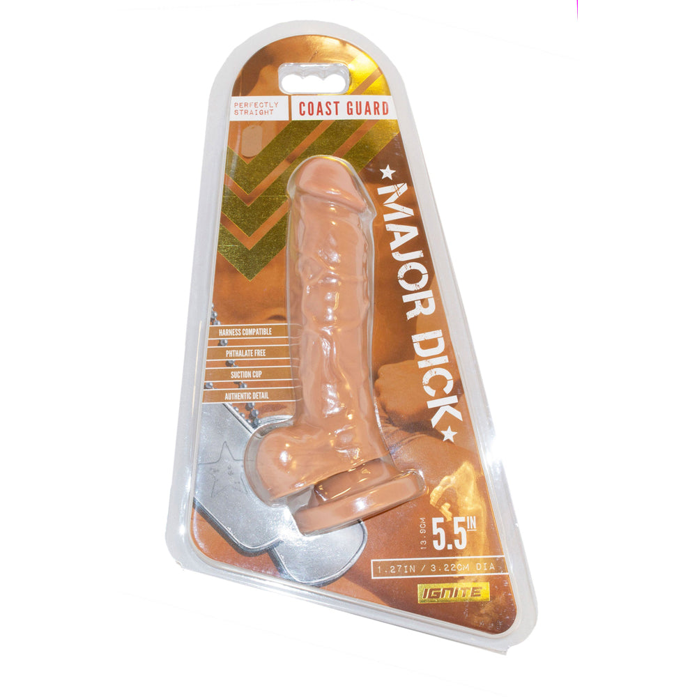Major Penis Coast Guard Caramel 5.5" | 752875207168 | Discreet Personal Wellness