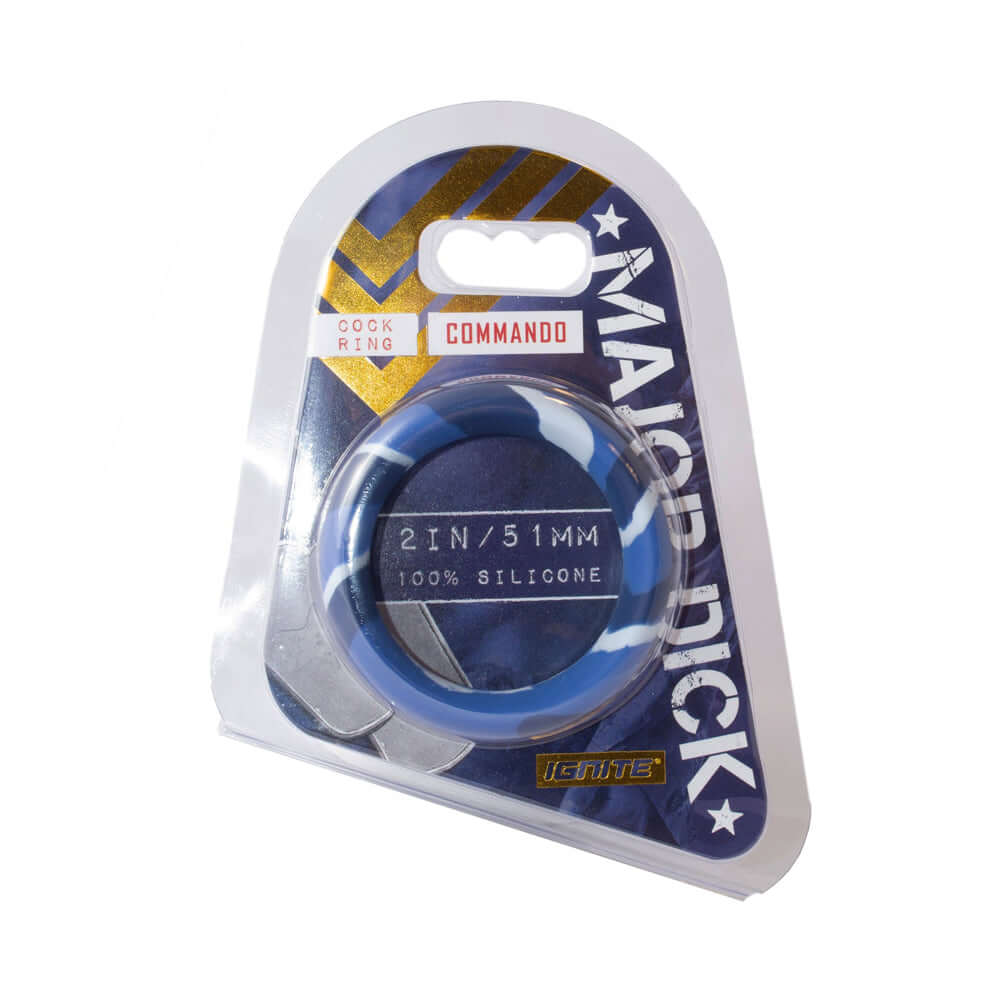 Major Penis Commando Penis Donut Blue Camo 2" | 752875217464 | Discreet Personal Wellness