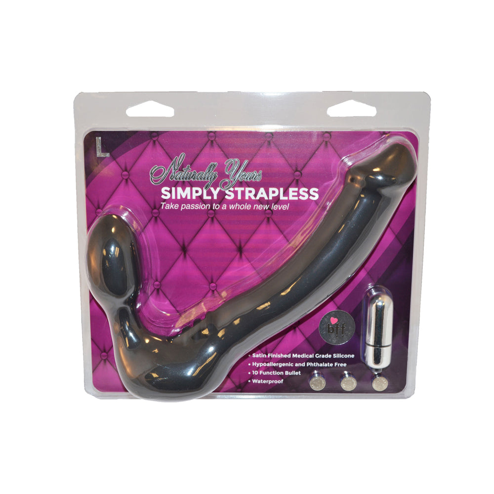 Simply Strapless Large Black | 752875624217 | Discreet Personal Wellness