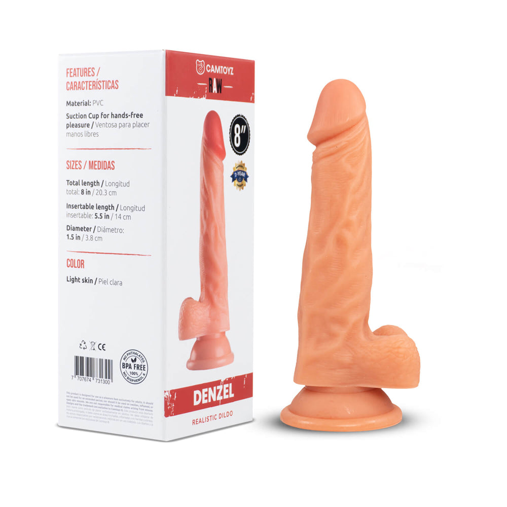 Raw Denzel 8" Realistic Dildo | 7707674731300 | Discreet Personal Wellness