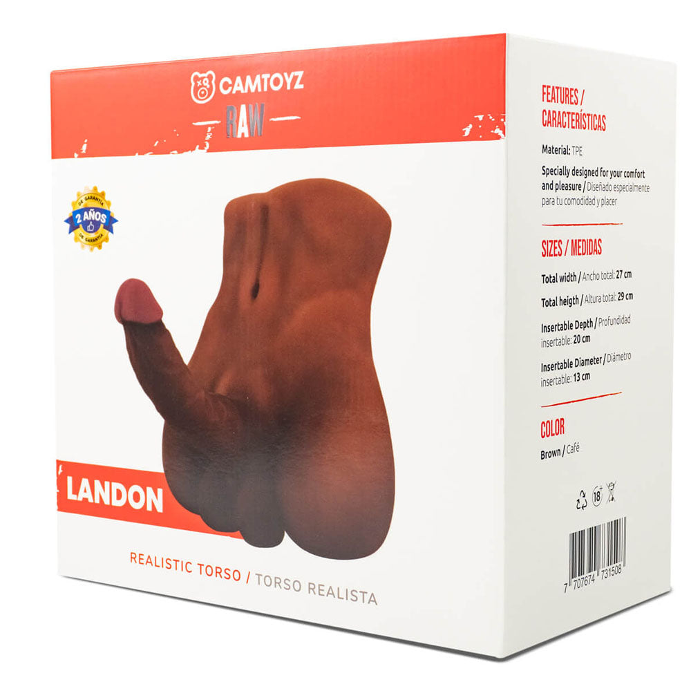 Raw Landon Realistic Torso | 7707674731508 | Discreet Personal Wellness