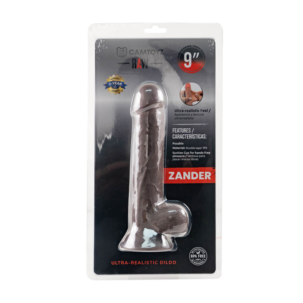 Ultra Realistic Raw Coffee Zander 9" Dildo | 7707674734646 | Discreet Personal Wellness
