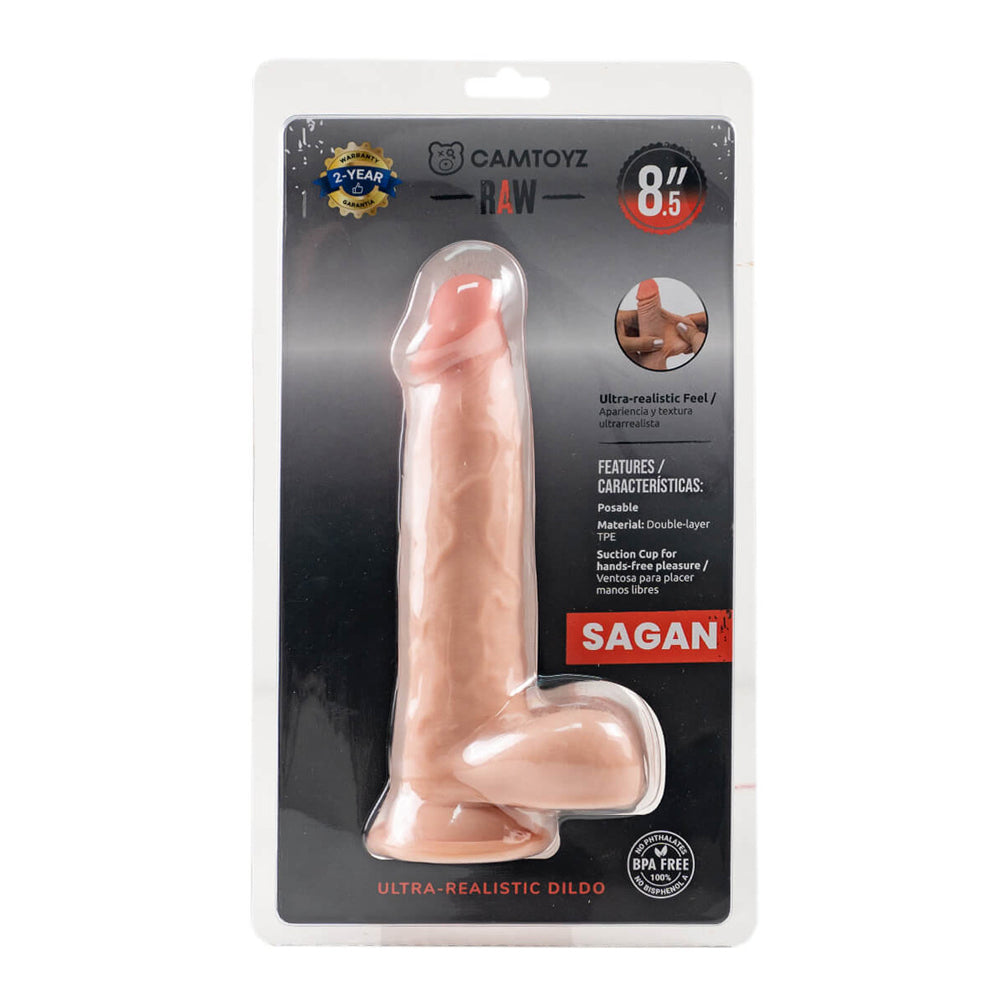 Ultra Realistic Raw Sagan 8.5" M Dildo | 7707674739412 | Discreet Personal Wellness
