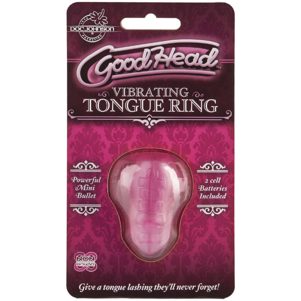 Goodhead - Vibrating Tongue Ring Pink | 782421006389 | Discreet Personal Wellness