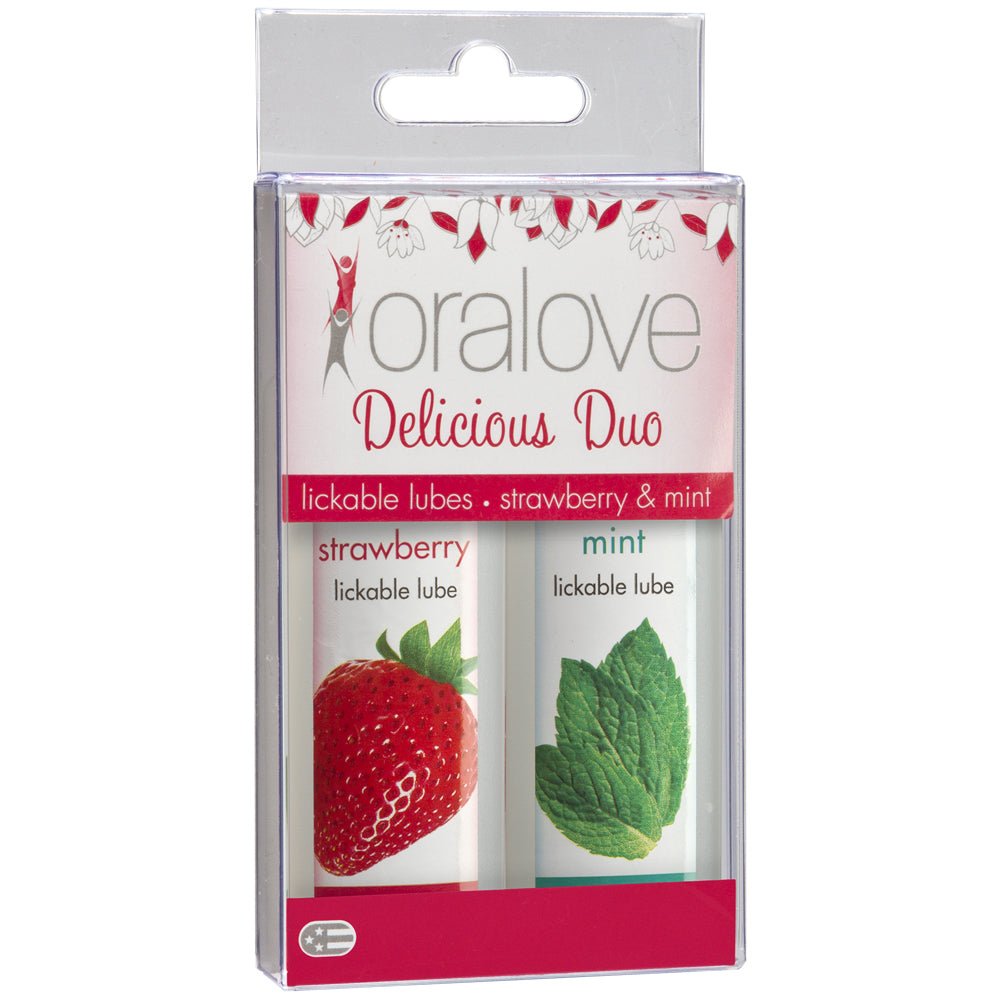 Oralove Delicious Duo Strawberry & Mint 2Pk | 782421017354 | Discreet Personal Wellness
