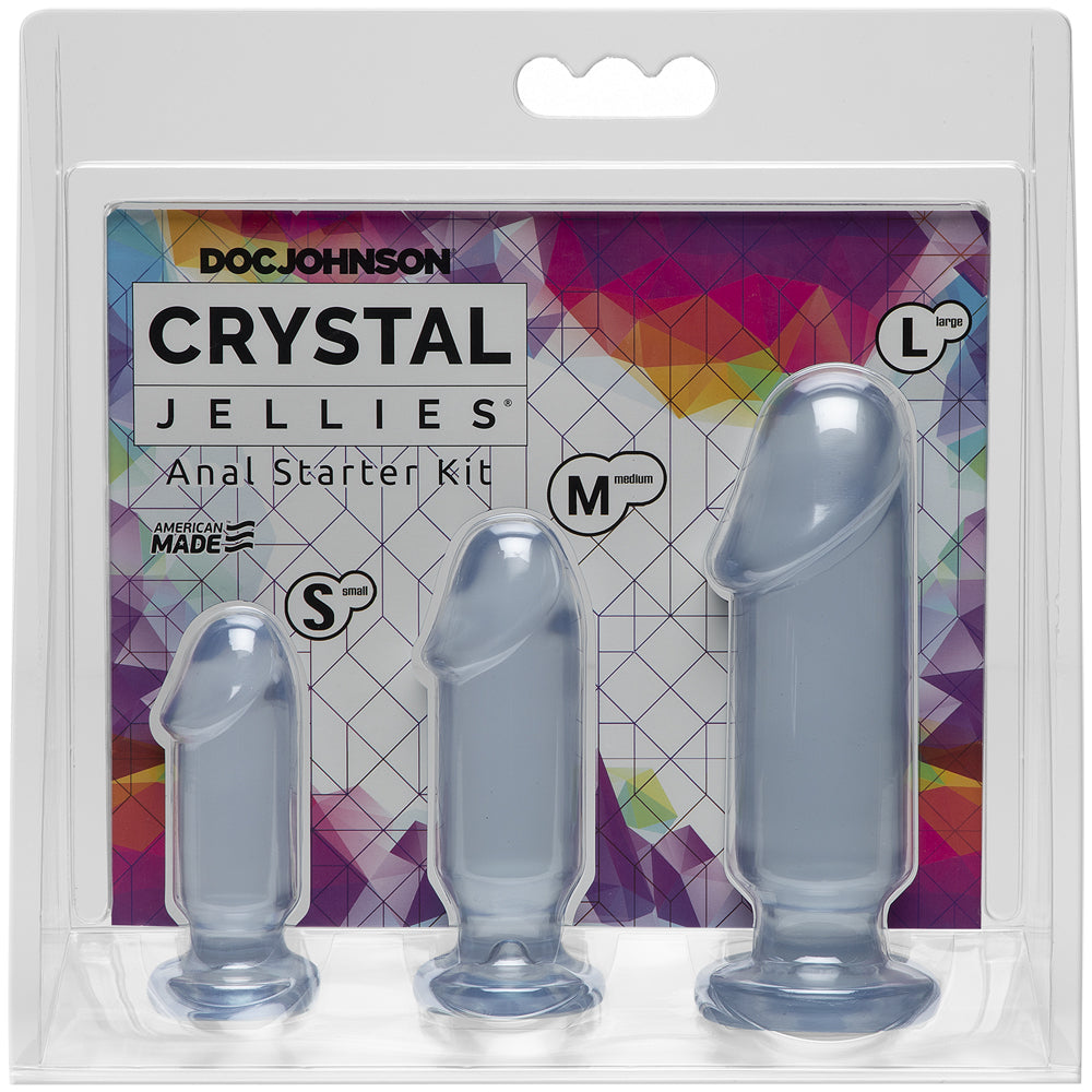 Crystal Jellies Anal Starter Kit Clear | 782421022433 | Discreet Personal Wellness