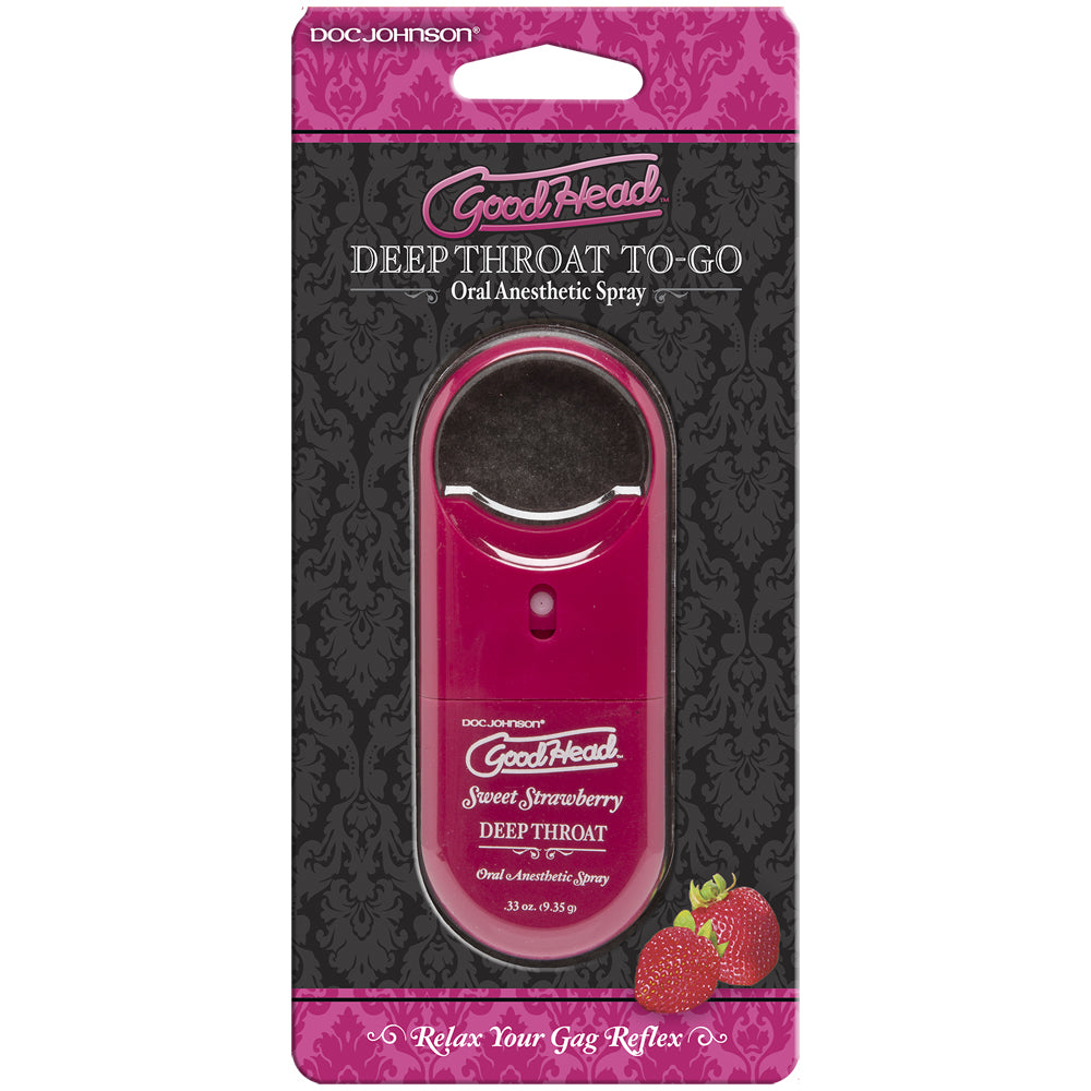 Goodhead Deep Oral Spray To-Go &ndash; Sweet Strawberry - .33 oz. | 782421026653 | Discreet Personal Wellness