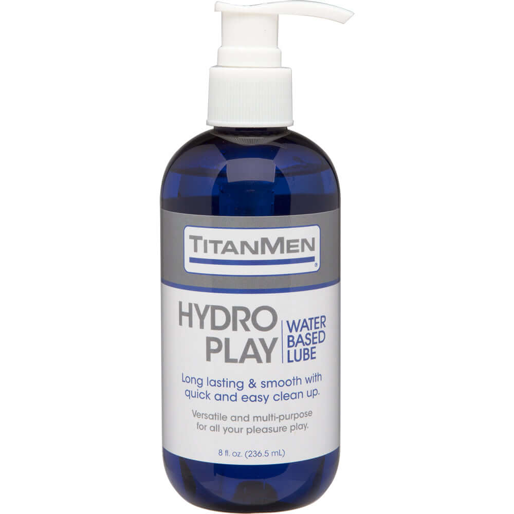 Titanmen Hydro Play Water Based Lube 8 oz. | 782421027049 | Discreet Personal Wellness