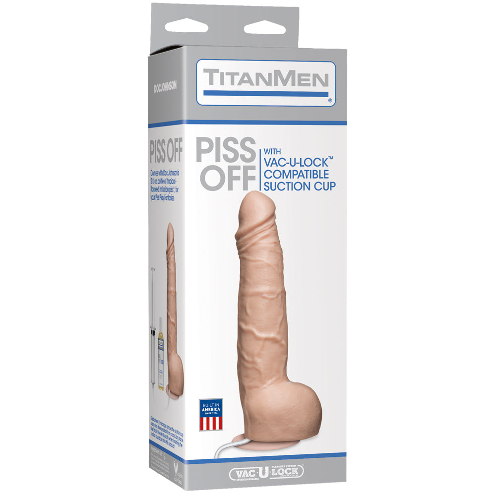 Titanmen Fluidoff Squirting Penis With Removable Vac-U-Lock Suction Cup Vanilla | 782421031756 | Discreet Personal Wellness